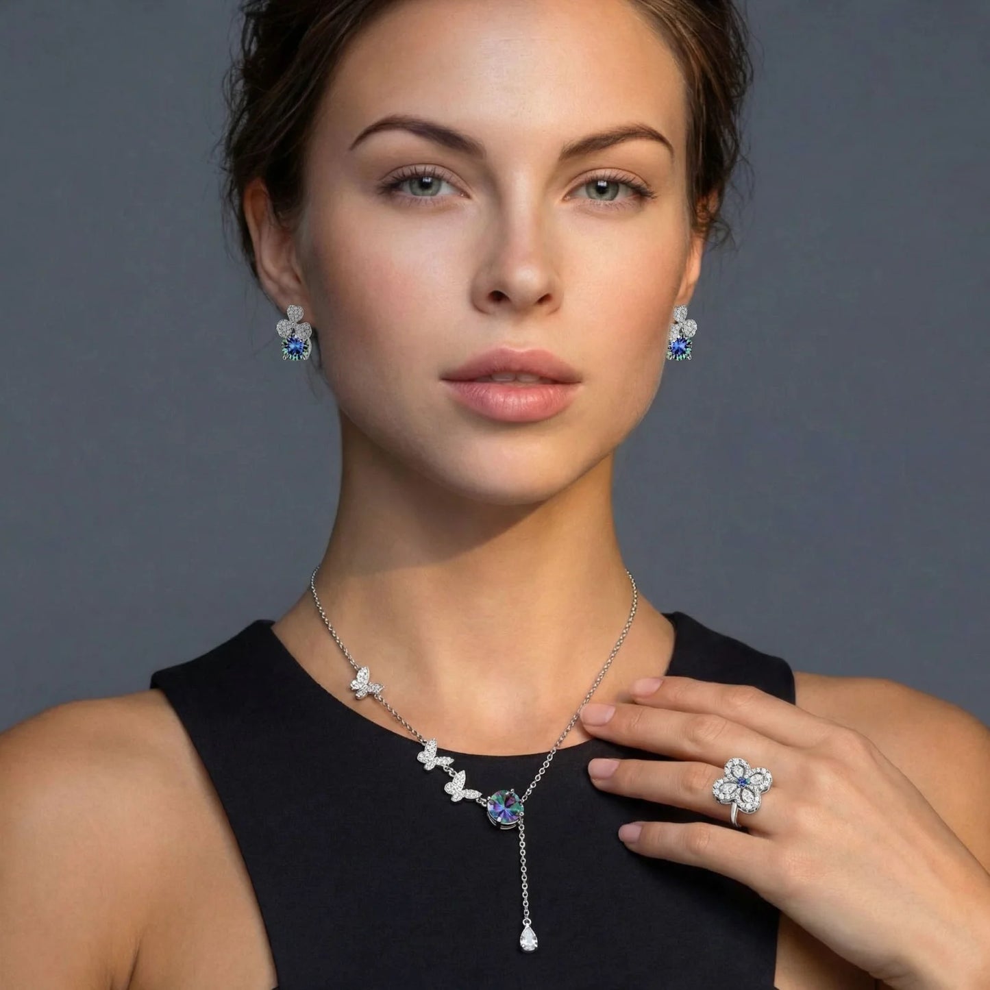 Lucky Clover Moissanite Set by Mystic Haven Jewelry