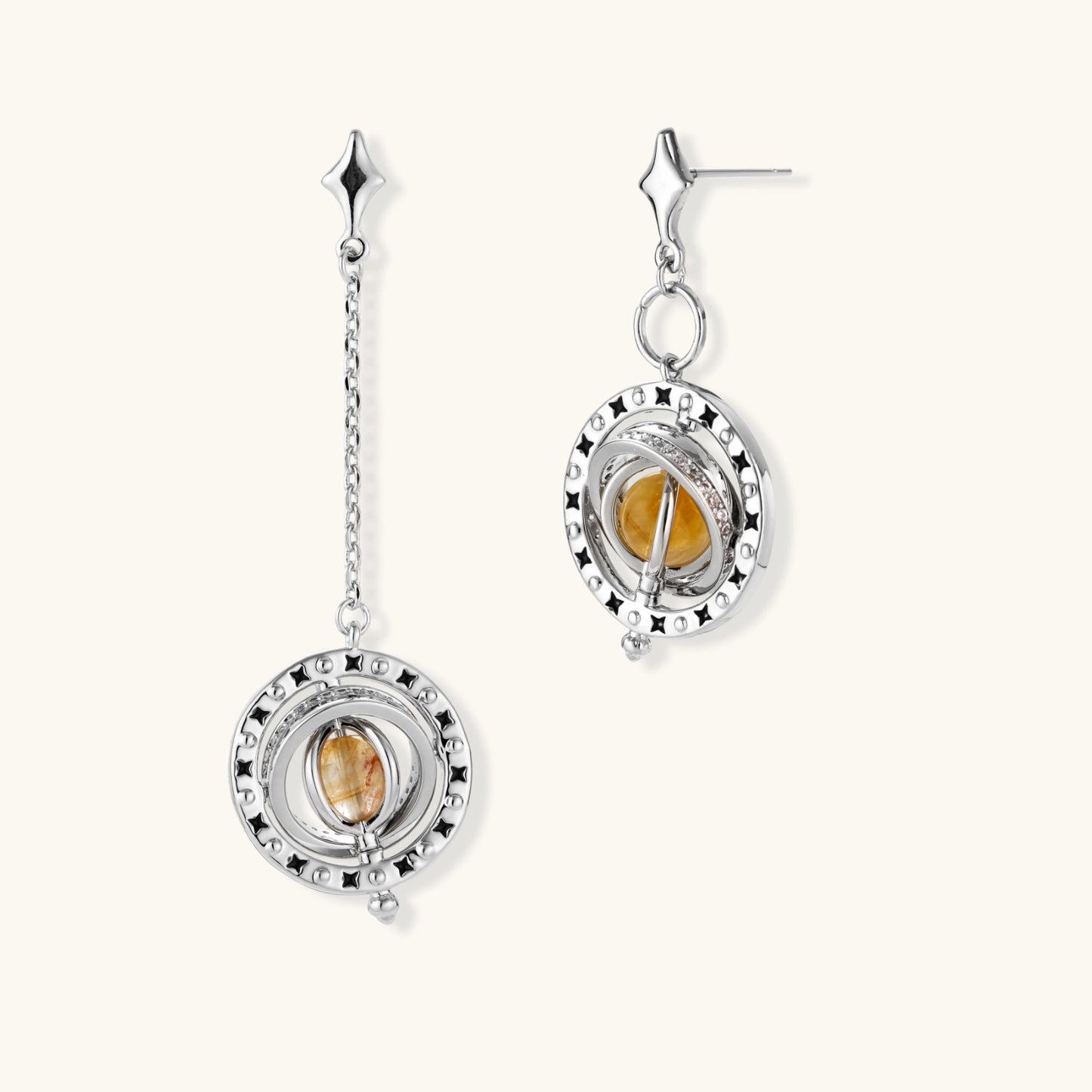 Orbital Asymmetric Earrings by Mystic Haven Jewelry