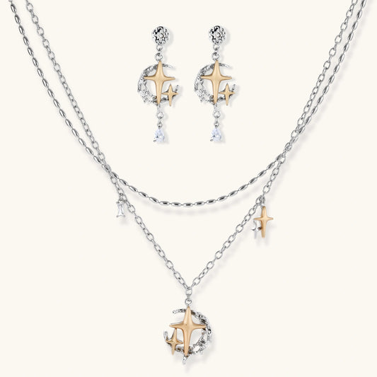 Celestial Star Moon Set by Mystic Haven Jewelry